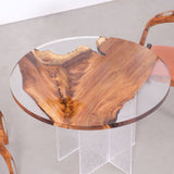 Usatabletops Round Walnut Epoxy Coffee Table 47''Lx47''W