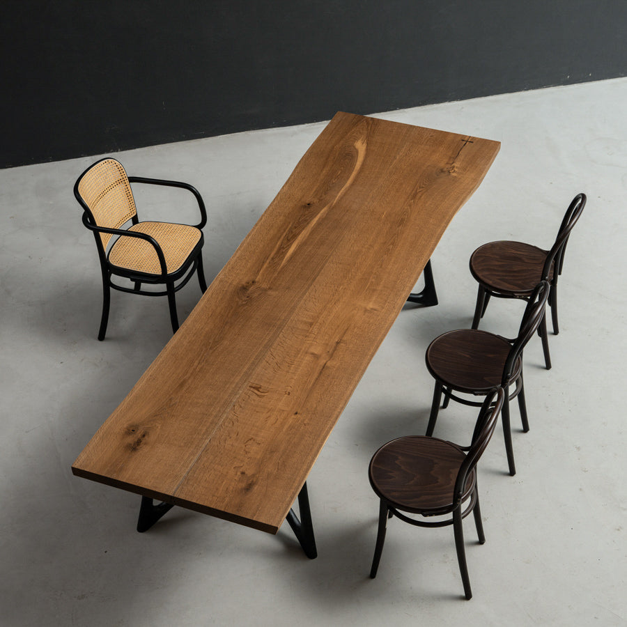 Usatabletops White Oak Wood Table Dining Solid Slab 34.05"W x 110.23"L
