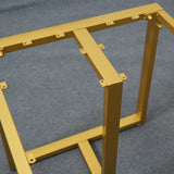 Usatabletops Custom Rectangular Series with Top-Frame Metal Table Base UTL-29
