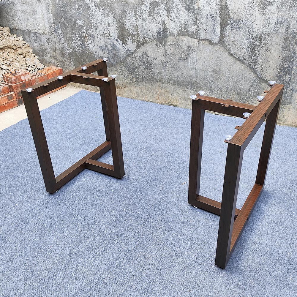 Usatabletops T-Shaped Wood-Grain Table Legs One-Pair UTL-27