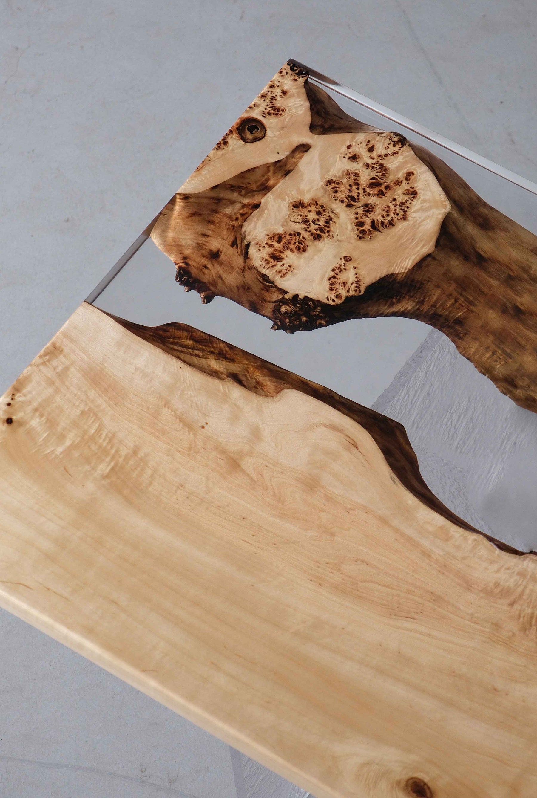 UTT Poplar Clear Epoxy Table 31.50''W 82.68''L 1.57''D