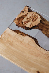 Usatabletops Poplar Clear Epoxy Table 31.50''W 82.68''L 1.57''D