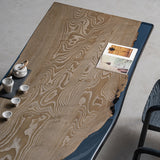 UTT Live Edge Ash Wood Epoxy Table