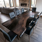 UTT Darken Black Walnut  Black Resin Epoxy Table