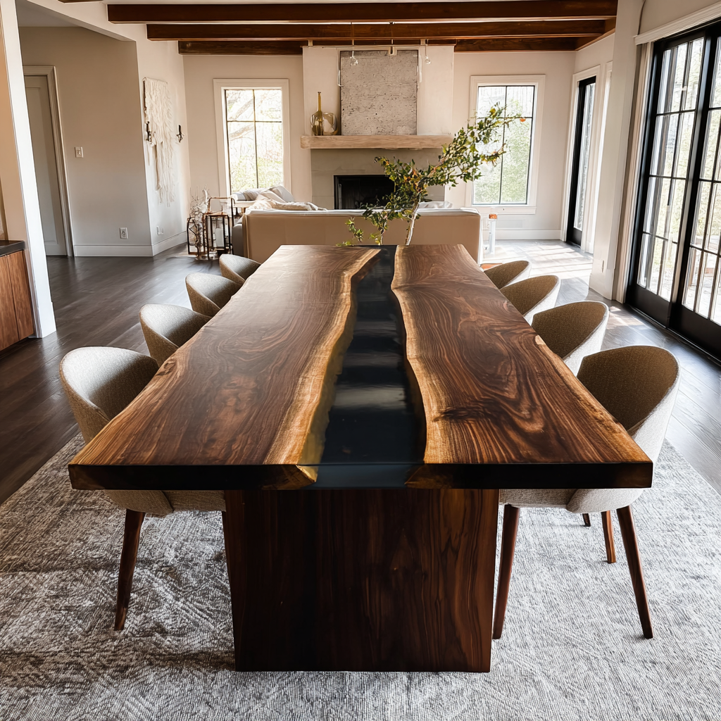 Usatabletops River Resin Dining Epoxy Table