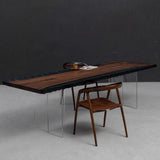 Black Walnut Ice Crystal Slab Resin Table 