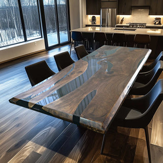 Usatabletops Black Walnut Epoxy Table