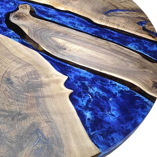 Round Dining Wood Resin Epoxy Table