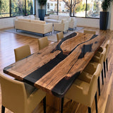 Black Walnut Black Resin Epoxy Table UTT88