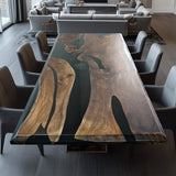 Custom Black Walnut Resin Dining Epoxy Table 