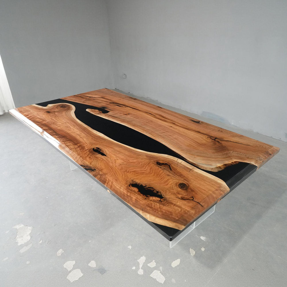 Black Walnut Black River Epoxy Table UTT85