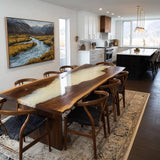 White Live Edge River Epoxy Table UTT71
