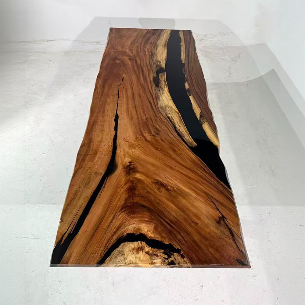 Custom Wood Black River Epoxy Tables