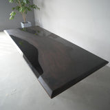 UTT Black Walnut Opaque Black Resin Epoxy Table