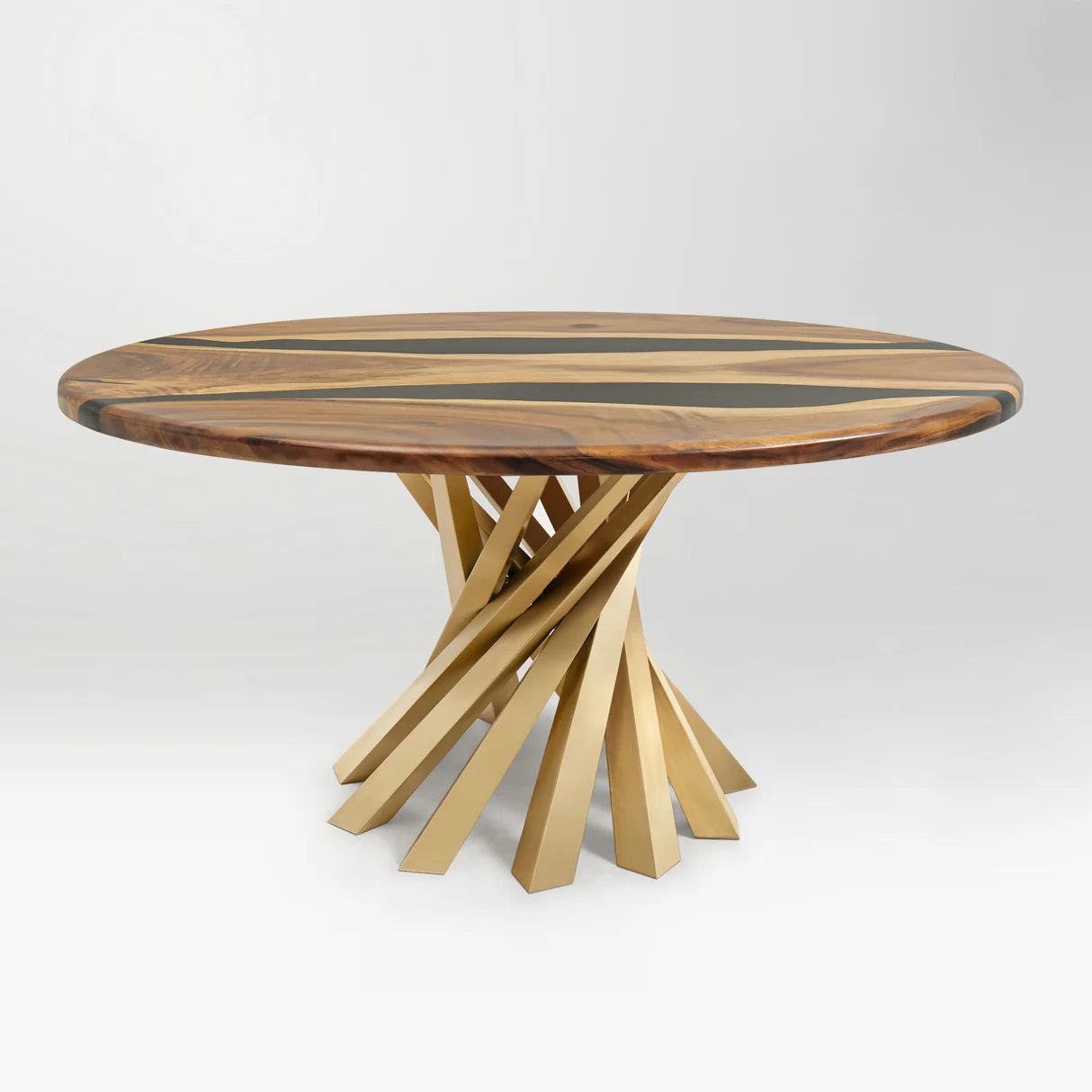 Gold Table Base 28" H for Round Epoxy Table URT-31