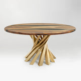 Gold Table Base 28" H for Round Epoxy Table URT-31