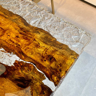 Nature Luxury Ice Crack Wood Dinner Table - Usatabletops