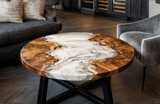 Custom Cunninghamia Round Epoxy Table $1184.75 for Tim