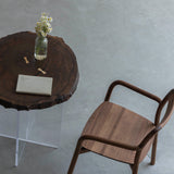Round Black Walnut Wood Table
