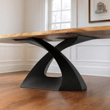 Custom X-Shape Arch Handcrafted Metal Table Base UTL-30
