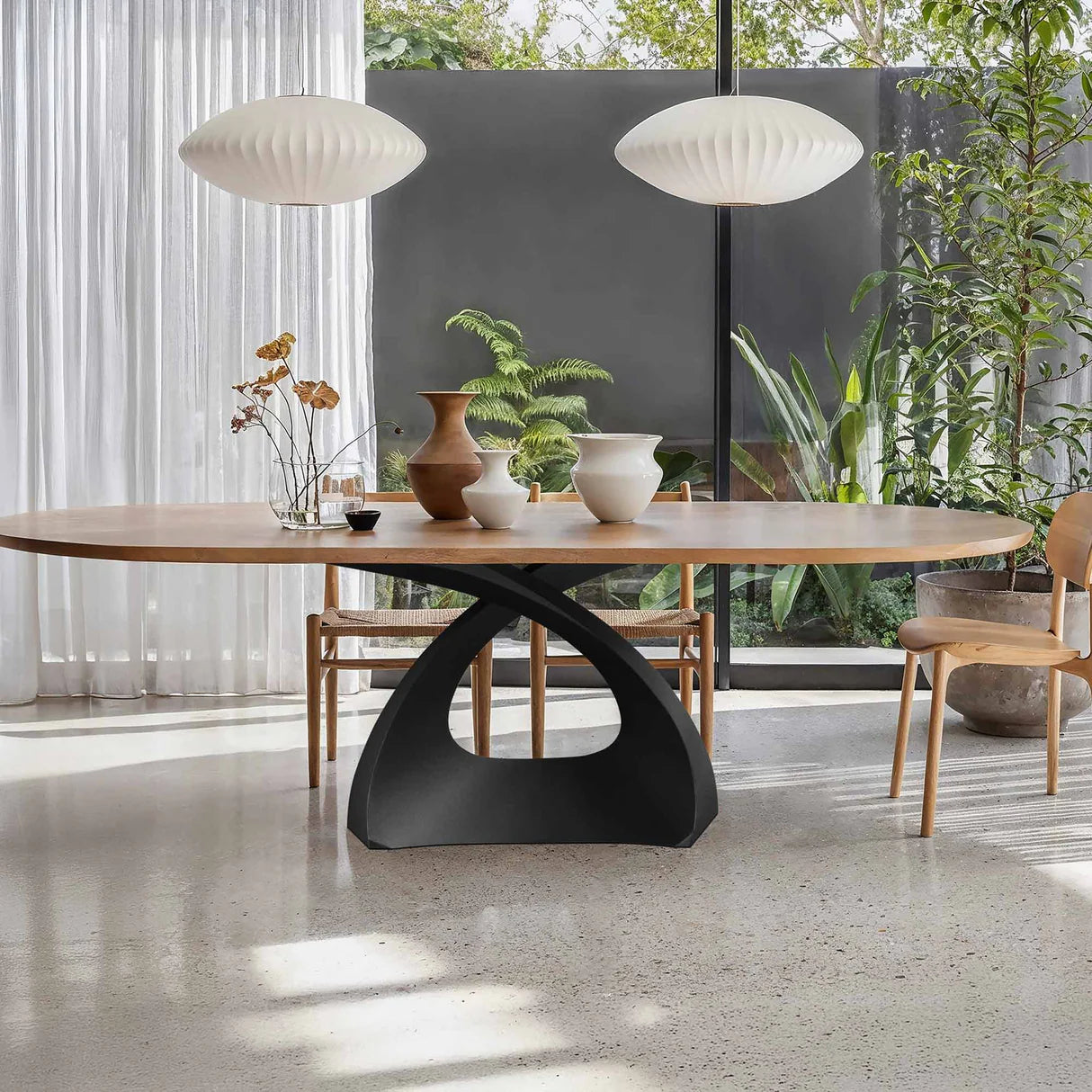 Custom X-Shape Arch Handcrafted Metal Table Base UTL-30