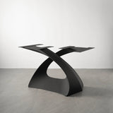 Custom X-Shape Arch Handcrafted Metal Table Base UTL-30