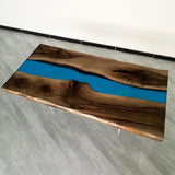UTT Custom Black Walnut Epoxy Table UTT92