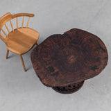 UTT Black Walnut Round Solid Wood Coffee Table