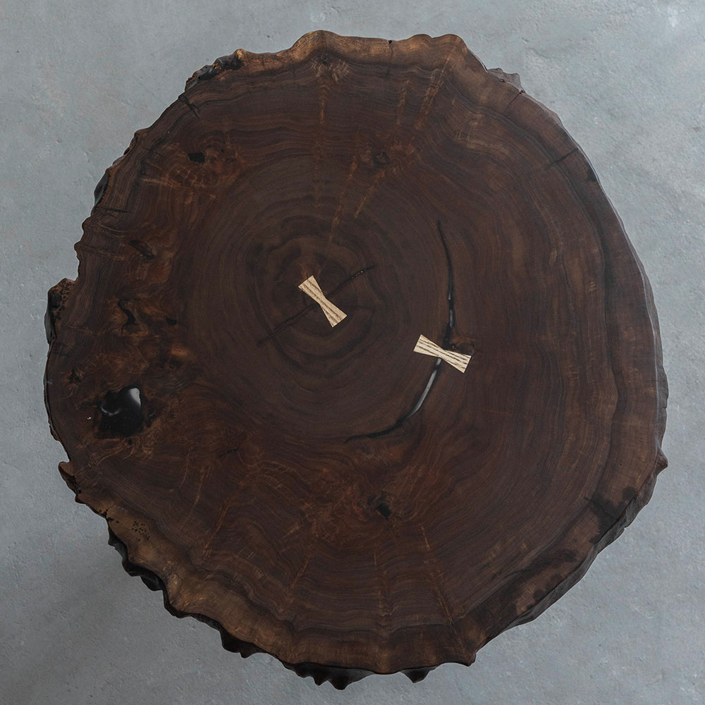 UTT Black Walnut Sawtooth Live Edge Solid Wood Coffee Table