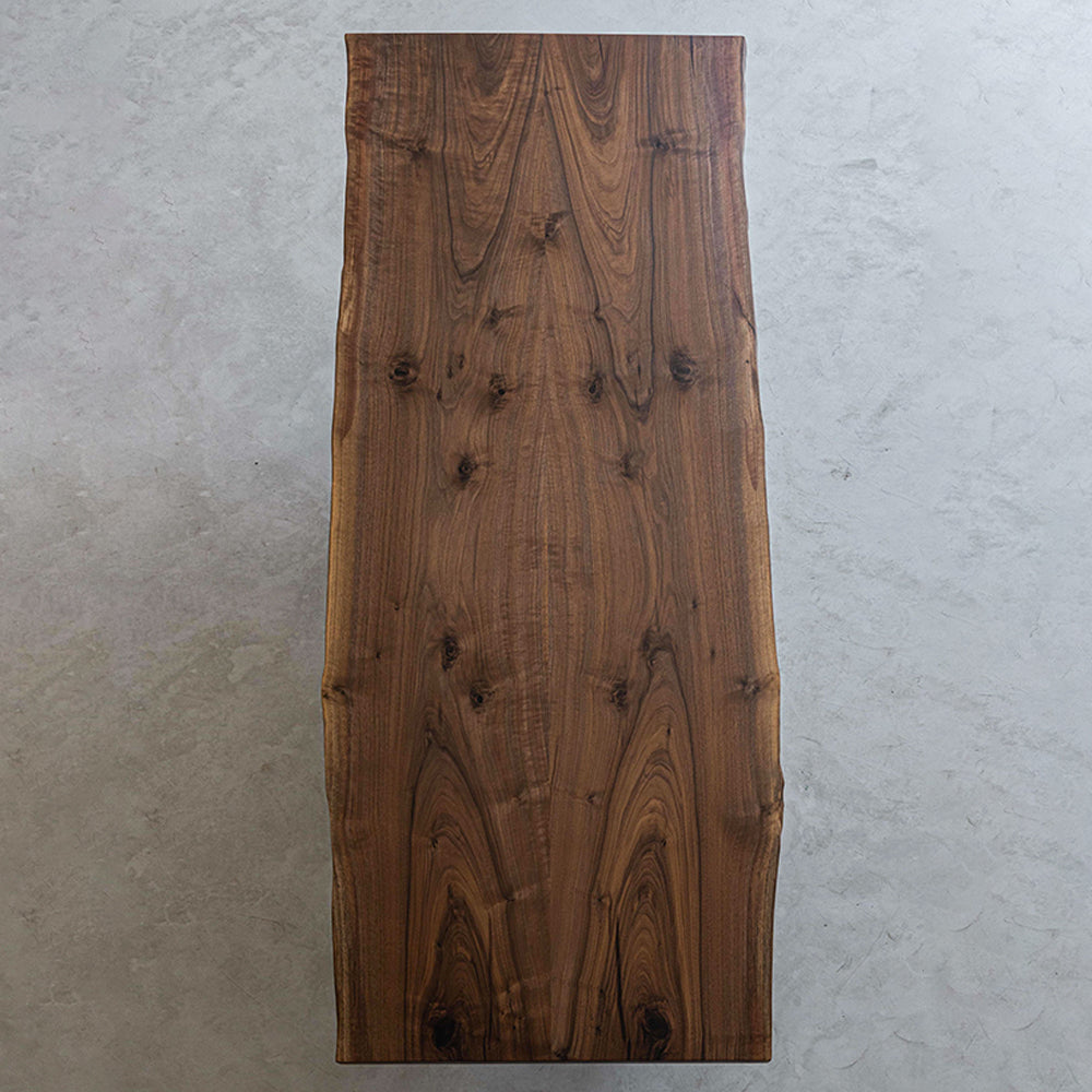 UTT Black Walnut Slab Double-Spliced Craft Solid Wood Table 