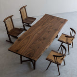 UTT Black Walnut Slab Double-Spliced Craft Solid Wood Table 