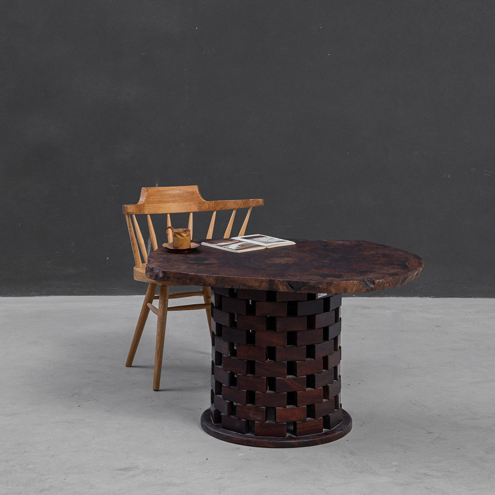UTT Black Walnut Round Solid Wood  Table
