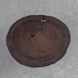 UTT Carbonized walnut live edge solid wood round table