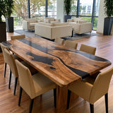 UTT Custom Black Walnut Epoxy Table UTT88