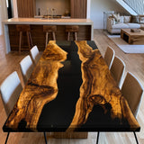 Black Walnut Black Resin Epoxy Table UTT95