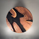 Black Walnut River Round Epoxy Table URT58