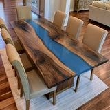 UTT Black Walnut Blue River Epoxy Table UTT92
