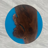 UTT Custom Black Walnut Blue Resin Epoxy Table URT61