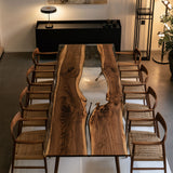 UTT Black Walnut Clear River Epoxy Table UTT102