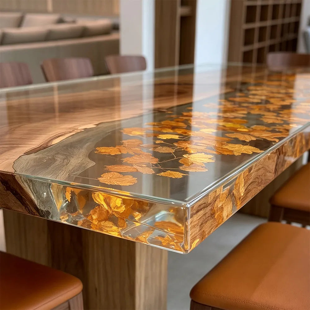 Black Walnut Clear Maples Epoxy Table