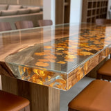 Black Walnut Clear Maples Epoxy Table
