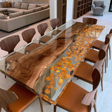 Custom Black Walnut Clear Maples Epoxy Table UTT97