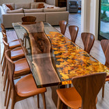Black Walnut Clear Maples Epoxy Table UTT97
