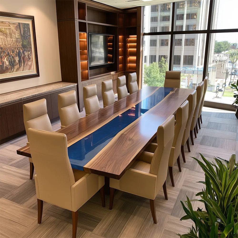 UTT Blue River Epoxy Resin Conference Table - CCT18