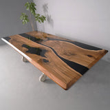 Black Walnut Black Resin Epoxy Table