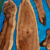 UTT Black Walnut Island & Blue Resin Epoxy Tables