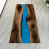 Black Walnut Blue River Epoxy Table UTT92