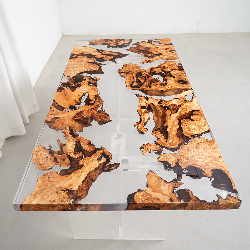 Cunninghamai Clear Resin Epoxy Table 