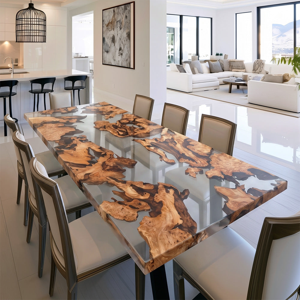 Cunninghamai Clear Resin Epoxy Table UTT87