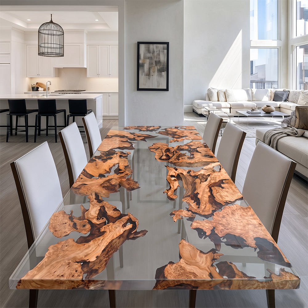 UTT Custom Cunninghamai Clear Resin Epoxy Table 